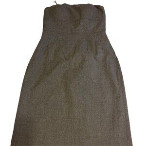 Banana Republic Women's Strapless Mini Dress Gray Size 2 Zipper Back Lined